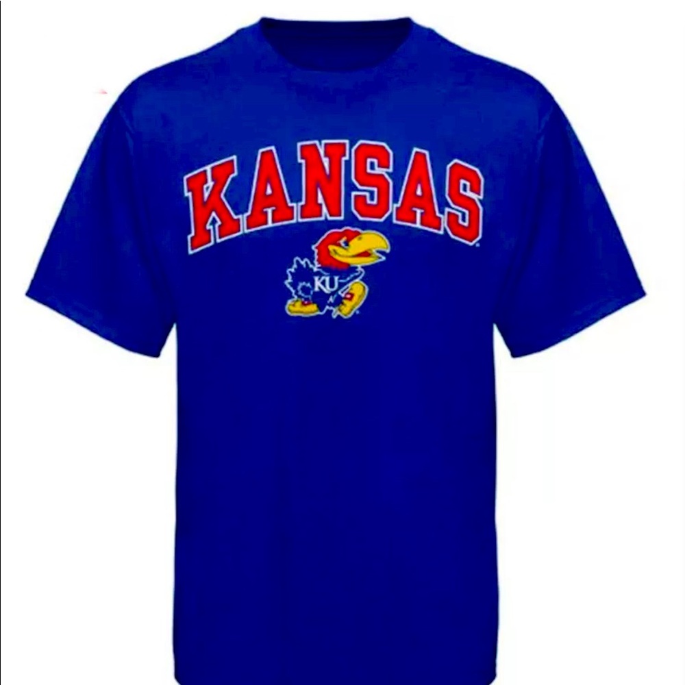 Brand New Kansas Jayhawks New Agenda Midsize T-shirt Shirt Size Medium Blue